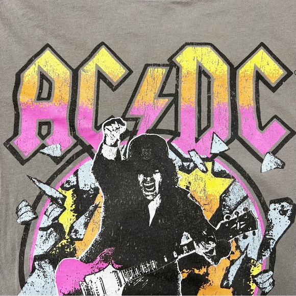AC/DC Blow Up Your Video World Tour Graphic T-Shirt Grey Women’s Sz L - Picture 4 of 9